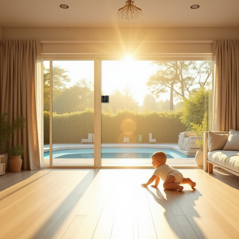 Baie vitrée double avec système blokB psécurité ouverture – innovation menuiserie EMD